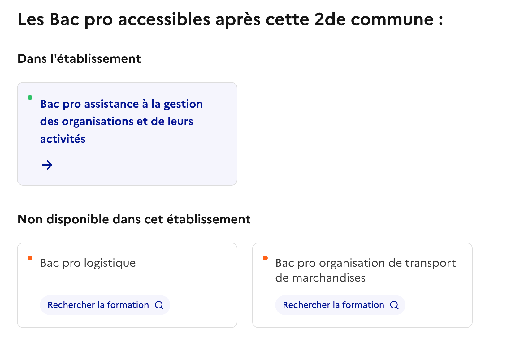 Bac pro de la famille de métiers